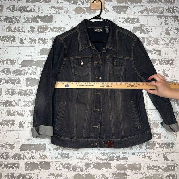 Harley-Davidson Black Jean Jacket - Picture 8 of 11